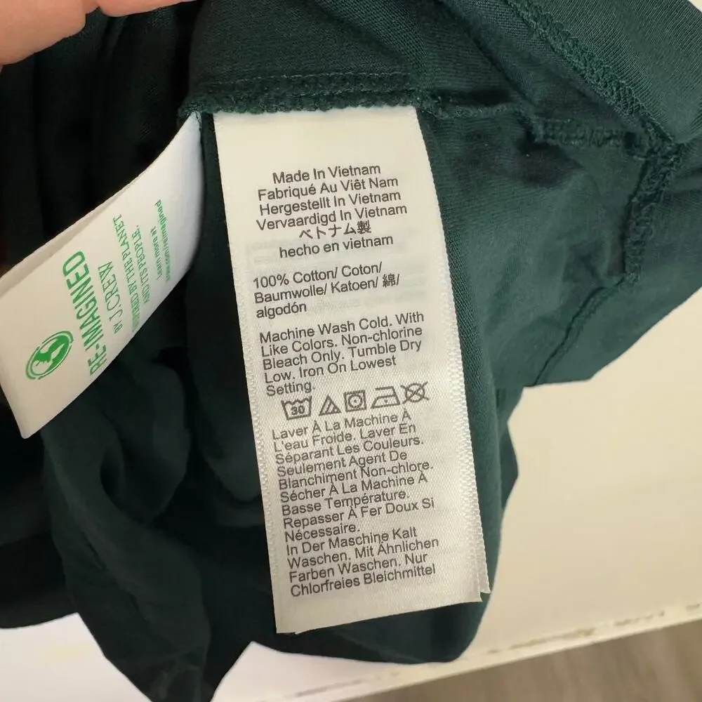 J.Crew T-Shirt MENS XS Green Crewneck Short Sleeve Cotton Stretch Minimalist